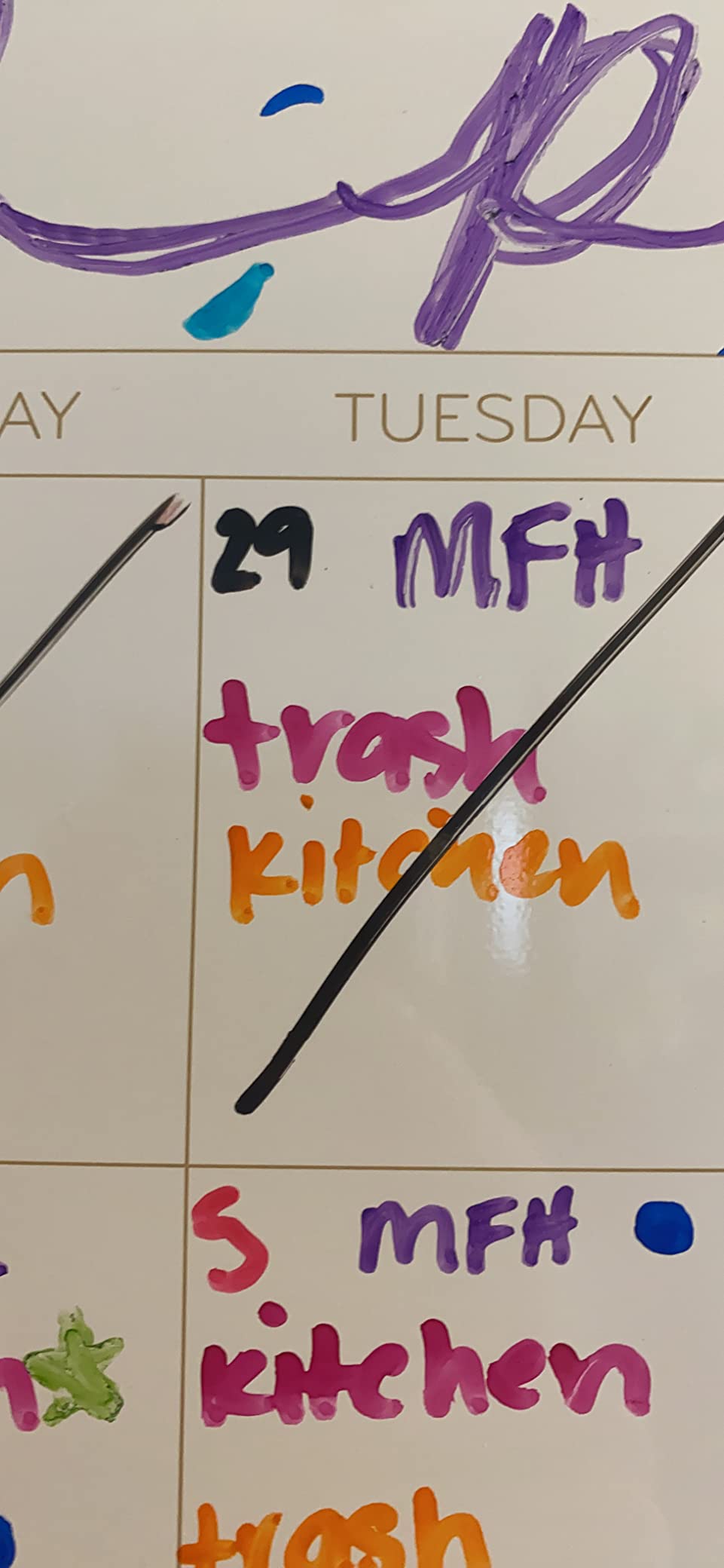 U Brands Magnetic Dry Erase Calendar White Board, 16