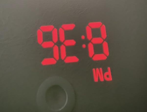 Mesqool Projection Alarm Clock with FM Radio, Dual Alarms for Bedroom | Large number display, adjustable dimmer, USB charger, sleep timer, battery backup and loud alarm for heavy sleepers customer photo 2