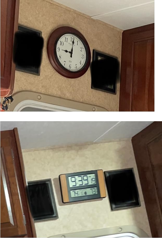 La Crosse Technology Atomic Digital Clock with Outdoor Temperature, Wood Oak, 0 customer photo 1
