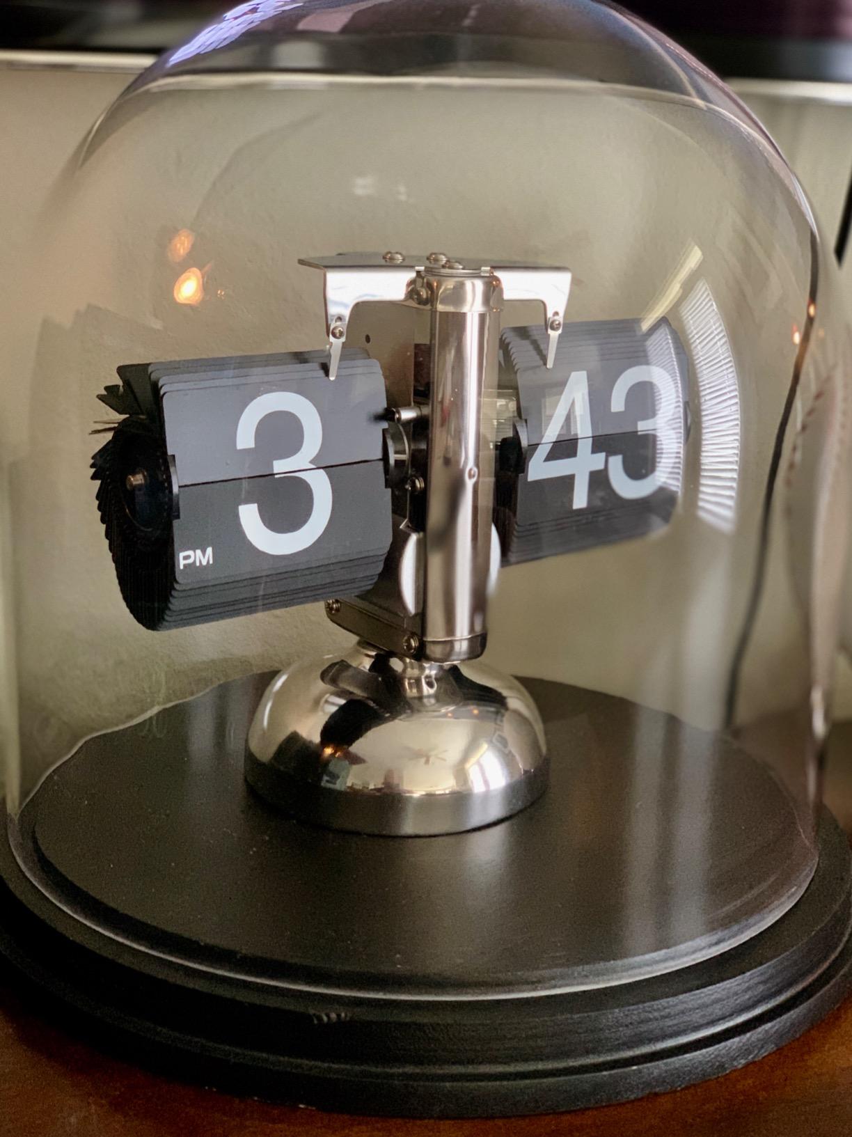 Betus Flip Desk Clock - Classic Mechanical-Digital Display Battery Powered - Home & Office Decor 14 x 5.5 x 3.5 Inches customer photo 2