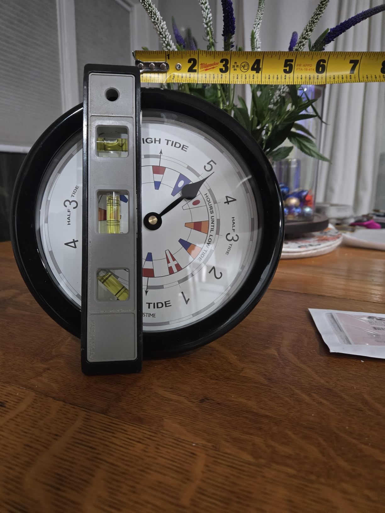 JUSTIME 8.5 Inch Atlantic Tide Clock for East Coast, High Tide Low Tide Clock with Plastic Water Resistant Case customer photo 1