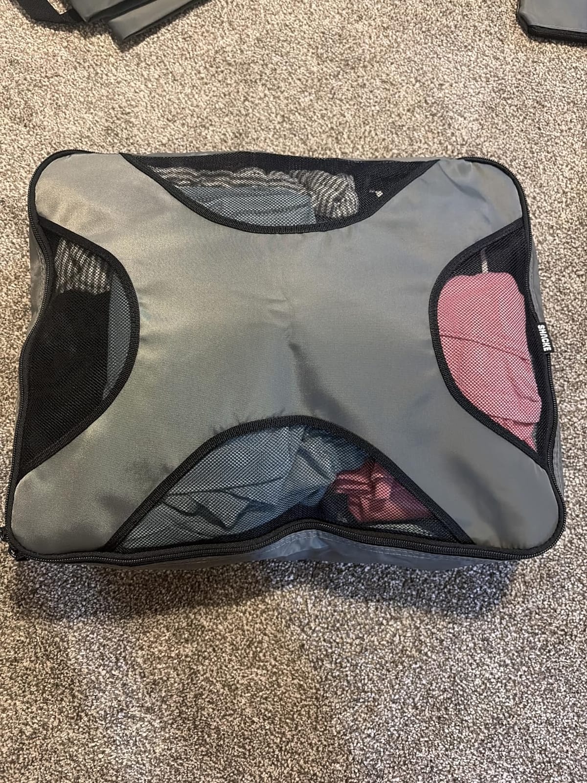 Shacke 5 Set Packing Cubes for Travel with Laundry Bag (Pure Black) customer photo 2
