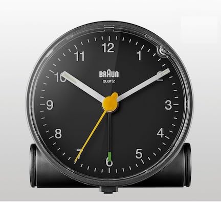 Braun Classic Analogue Alarm Clock with Snooze and Light, Quiet Quartz Movement, Crescendo Beep Alarm in White, Model BC01W. customer photo 1