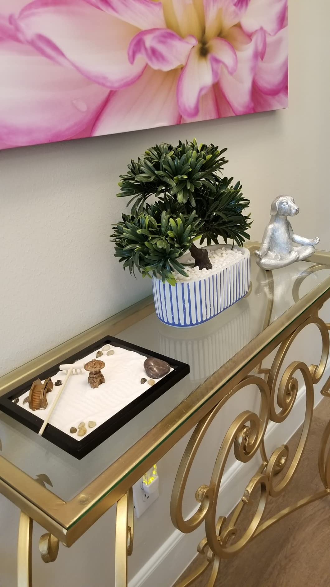 Zen Sand Garden for Desk with Rake, Rocks and Figures (Medium) customer photo 1