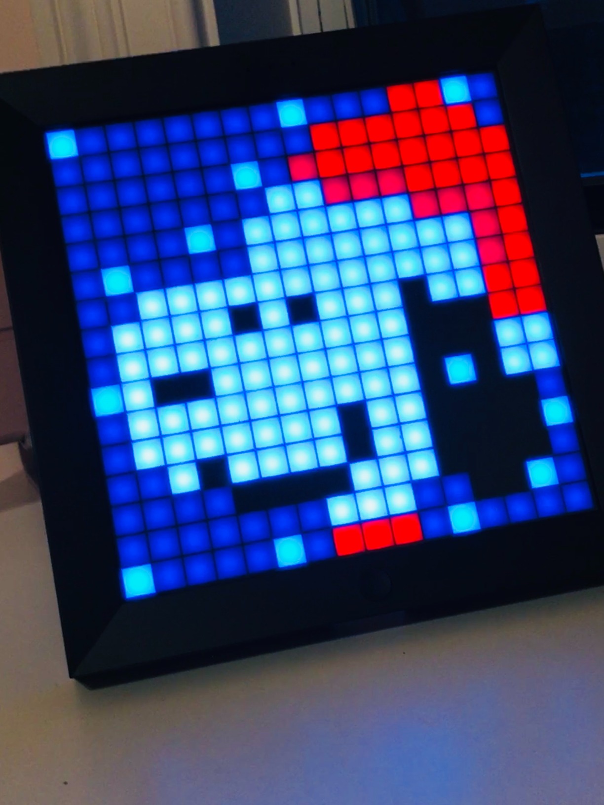 Divoom Pixoo - Pixel Art Digital Picture Frame with 16x16 LED Display APP Control - Cool Animation Frame Wall/Desk Mount for Gaming Room & Bedside Table - Black customer photo 1