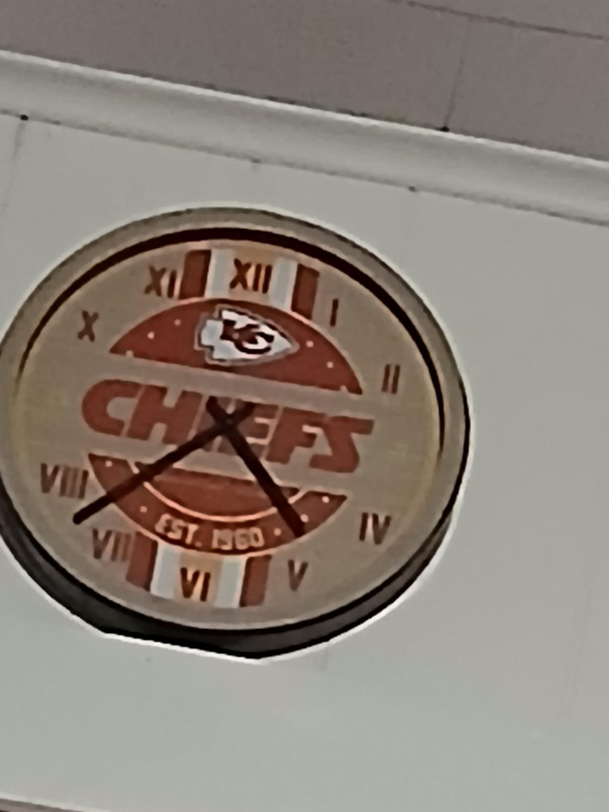 FOCO NFL Wooden Barrel Wall Clock customer photo 1