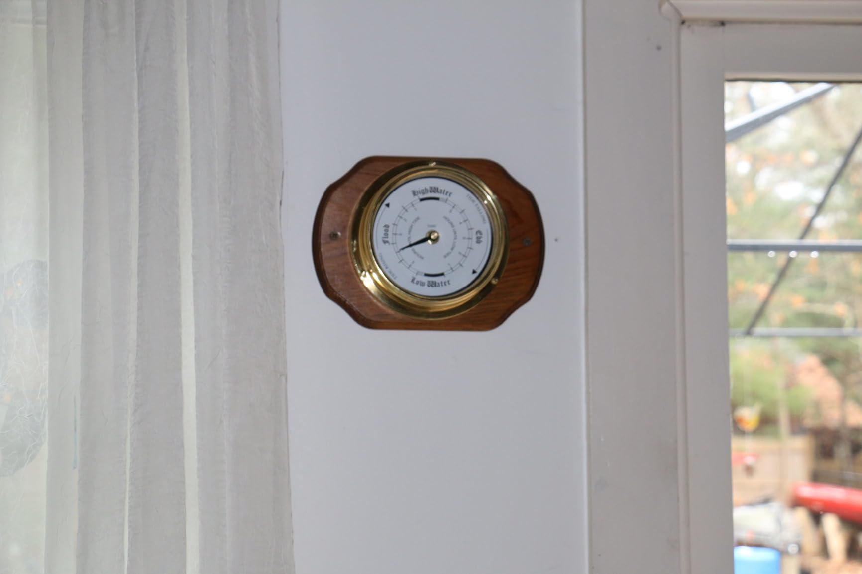 Tide Wall Clock with Jet Black Dial - Handcrafted Nautical Timepiece, Heavy 1/2kg Brass Case, Handmade in England customer photo 2