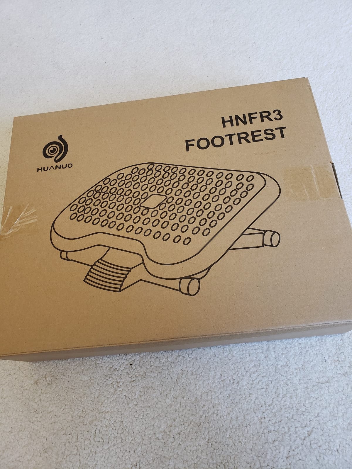 HUANUO Adjustable Foot Rest for Under Desk with Massage Surface and Tilt customer photo 2