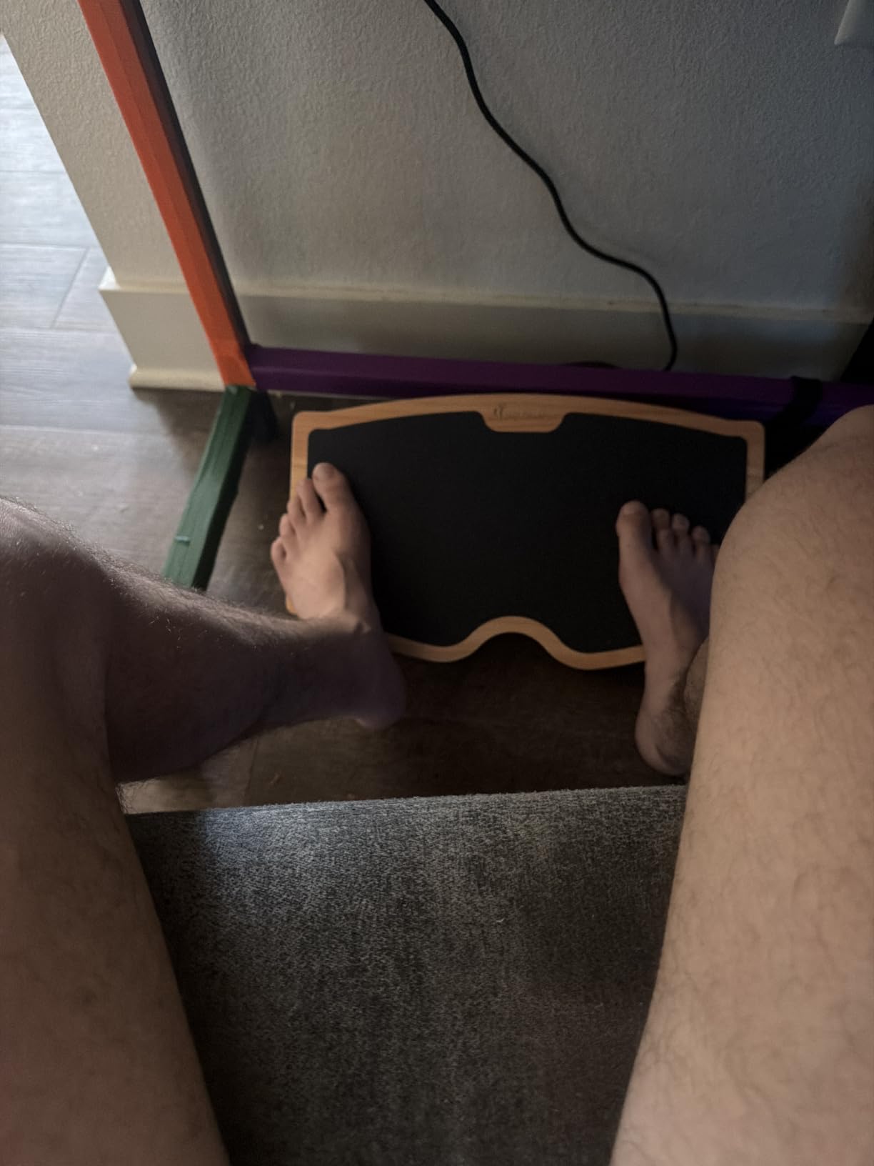 StrongTek Under Desk Footrest, Wooden Rocking Foot Rest, 350lbs, Non-Slip customer photo 1