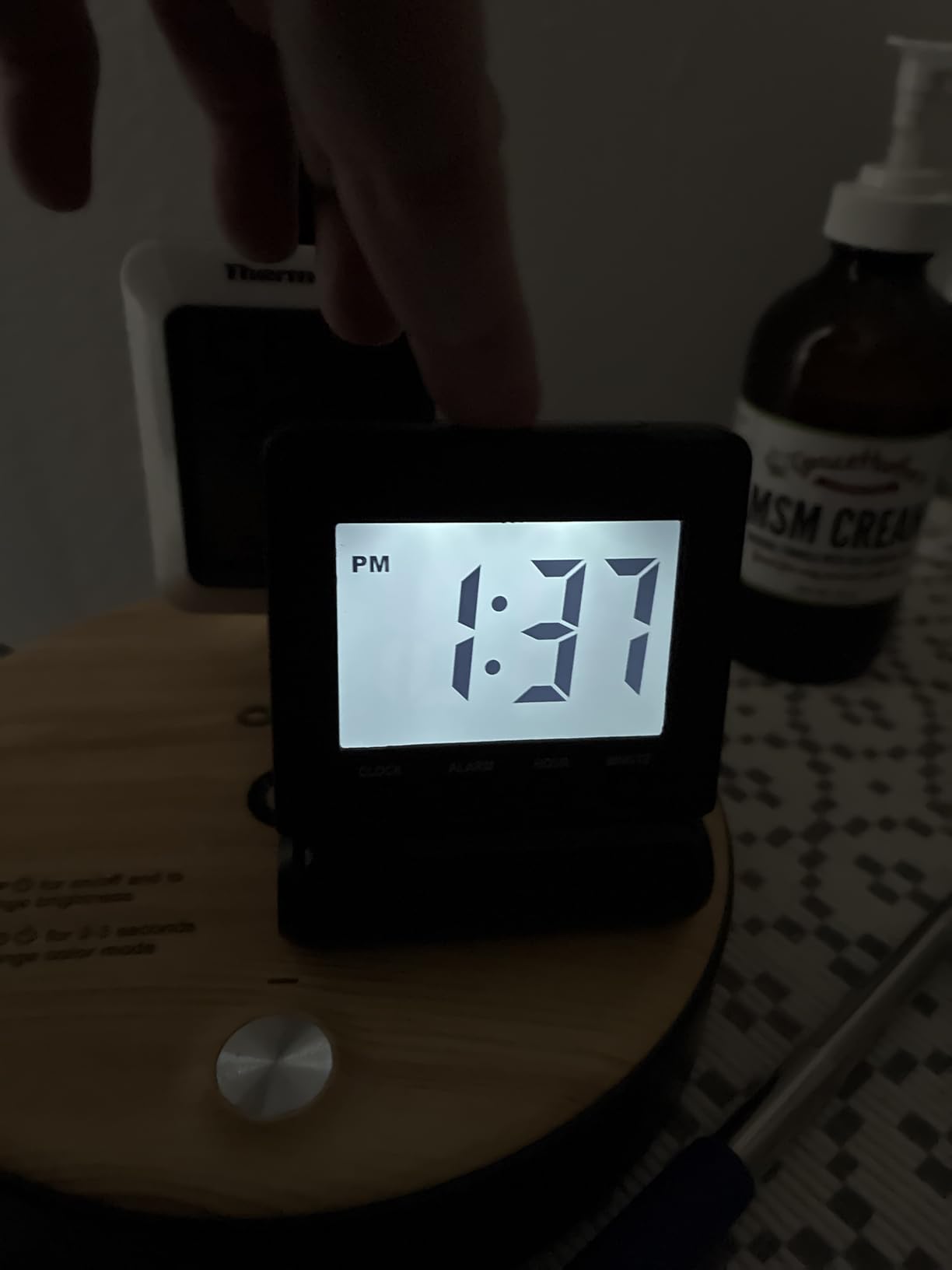 Compact Digital Travel Alarm Clock with High/Low Volume Options, Simple to Set, Easy to Read, Bold Digits, Snooze Backlight, Quality Construction, 2 AAA Battery Operated, Black customer photo 1