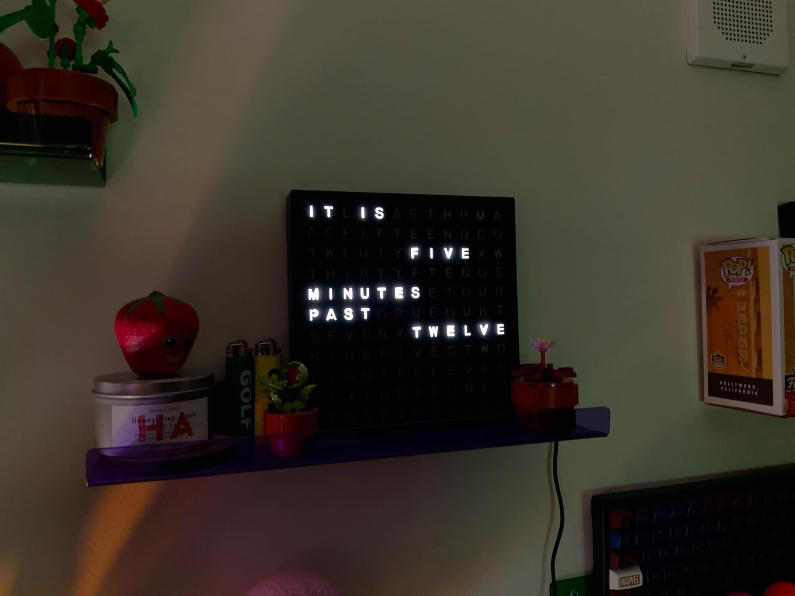 Sharper Image LED Word Digital Clock, 7.75