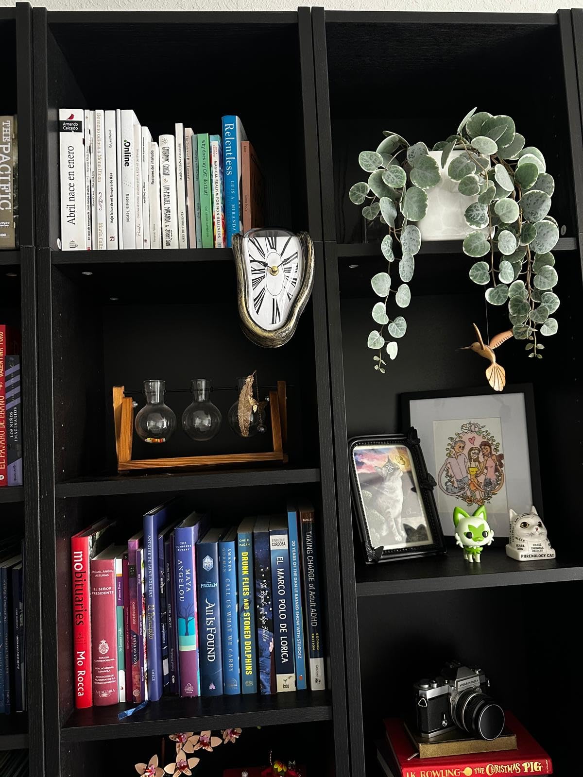 Melting Clock, Salvador Dali Watch Melted Clock for Decorative Home Office Shelf Desk Table Funny Creative Gift, Rome Silver customer photo 1