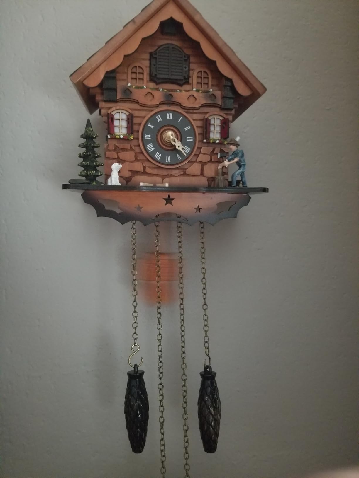 Cuckoo Clock Traditional Black Forest Clock Antique Wooden Pendulum Quartz Wall Clock customer photo 2