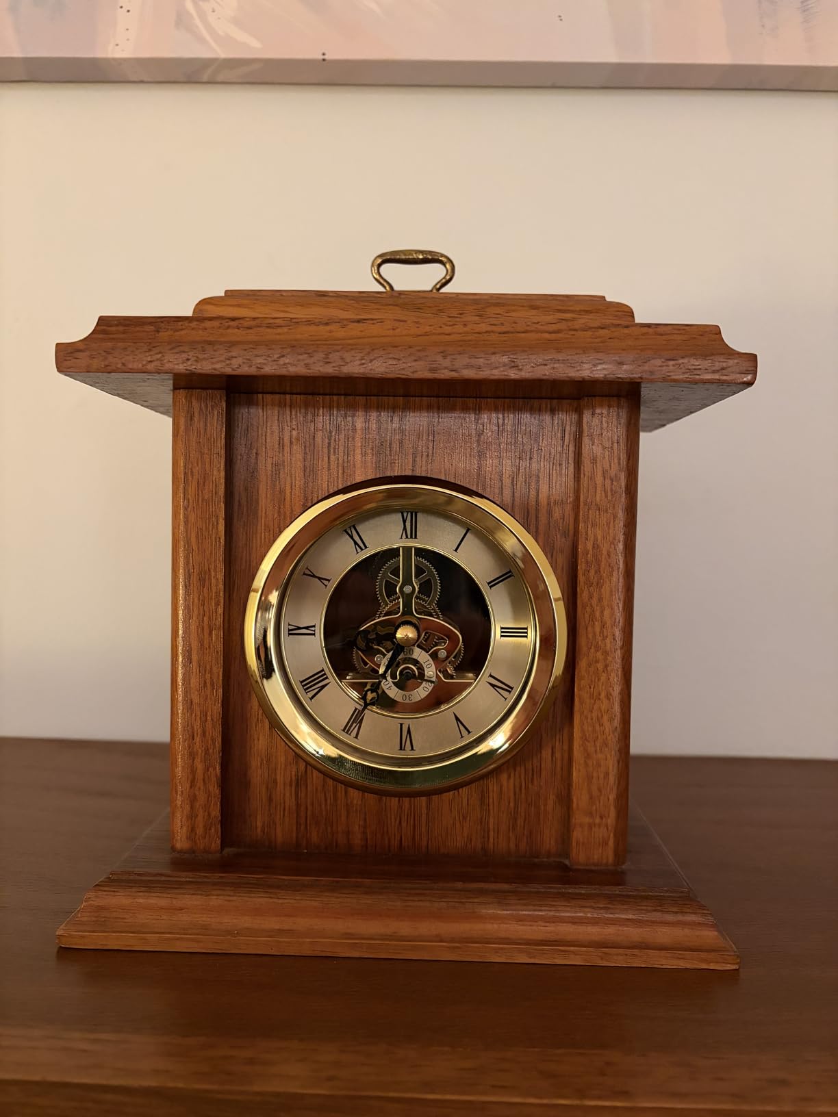 Hicarer 4 1/16 Inch Gold Replacement Clock Insert with Gold Bezel, 3-3/4 Inch Mounting Diameter Clock Replacement for DIY Clocks and Crafts customer photo 1