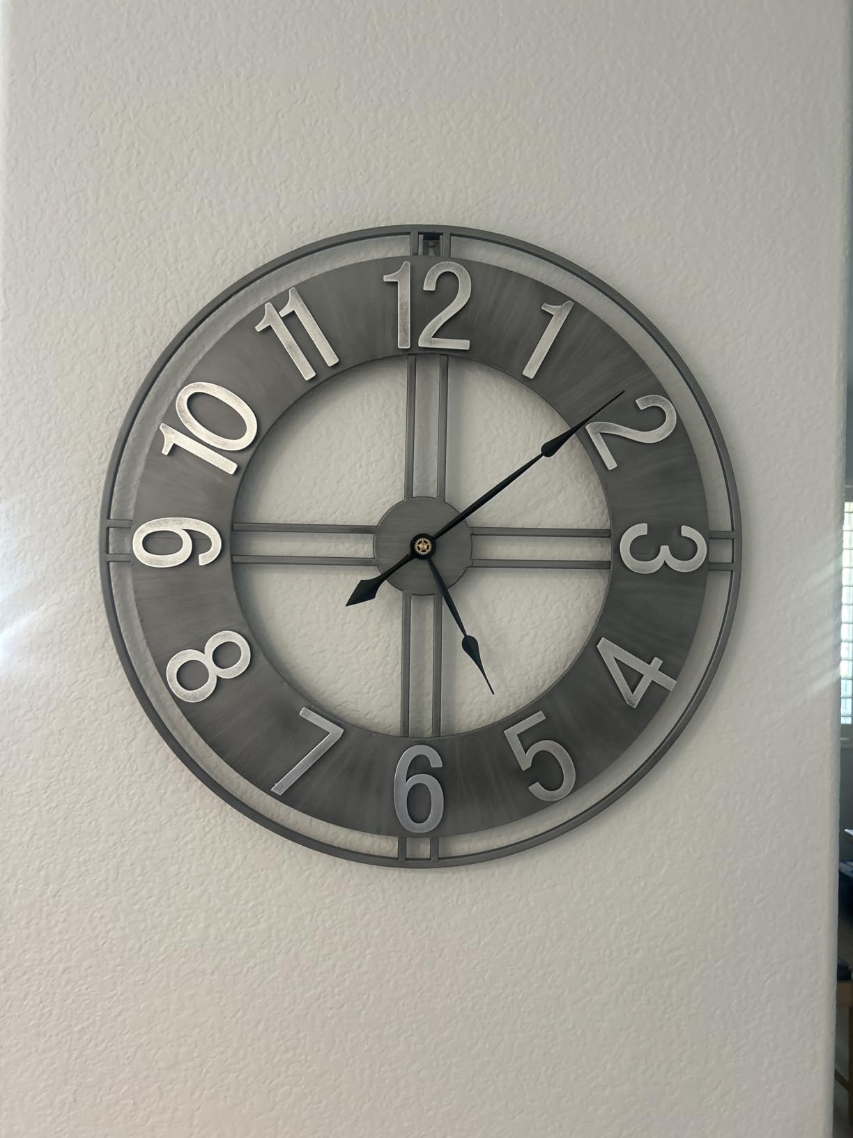 30 inch Large Wall Clock Decorative Solid Metal Retro Decor for Home Farmhouse Living Room customer photo 2