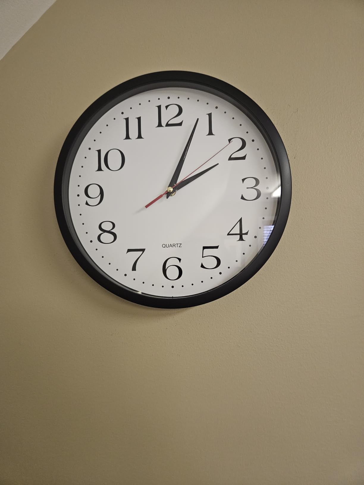 Bernhard Products Black Wall Clock Silent Non Ticking - 16 Inch Extra Large Quality Quartz Battery Operated Round Easy to Read Home/Office/Business/Kitchen/Classroom/School Clocks customer photo 1