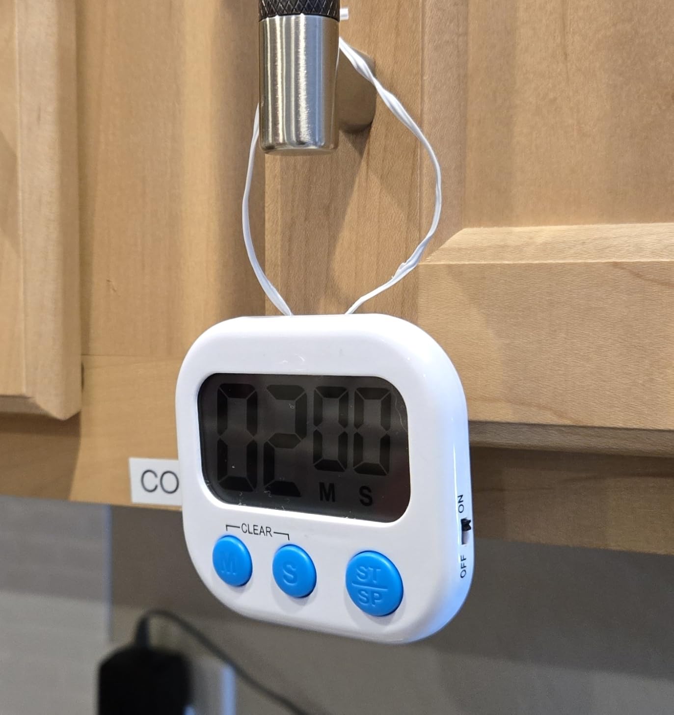 2 Pack Digital Kitchen Timer for Cooking Big Digits Loud Alarm Magnetic Backing Stand Cooking Timers for Baking White customer photo 1