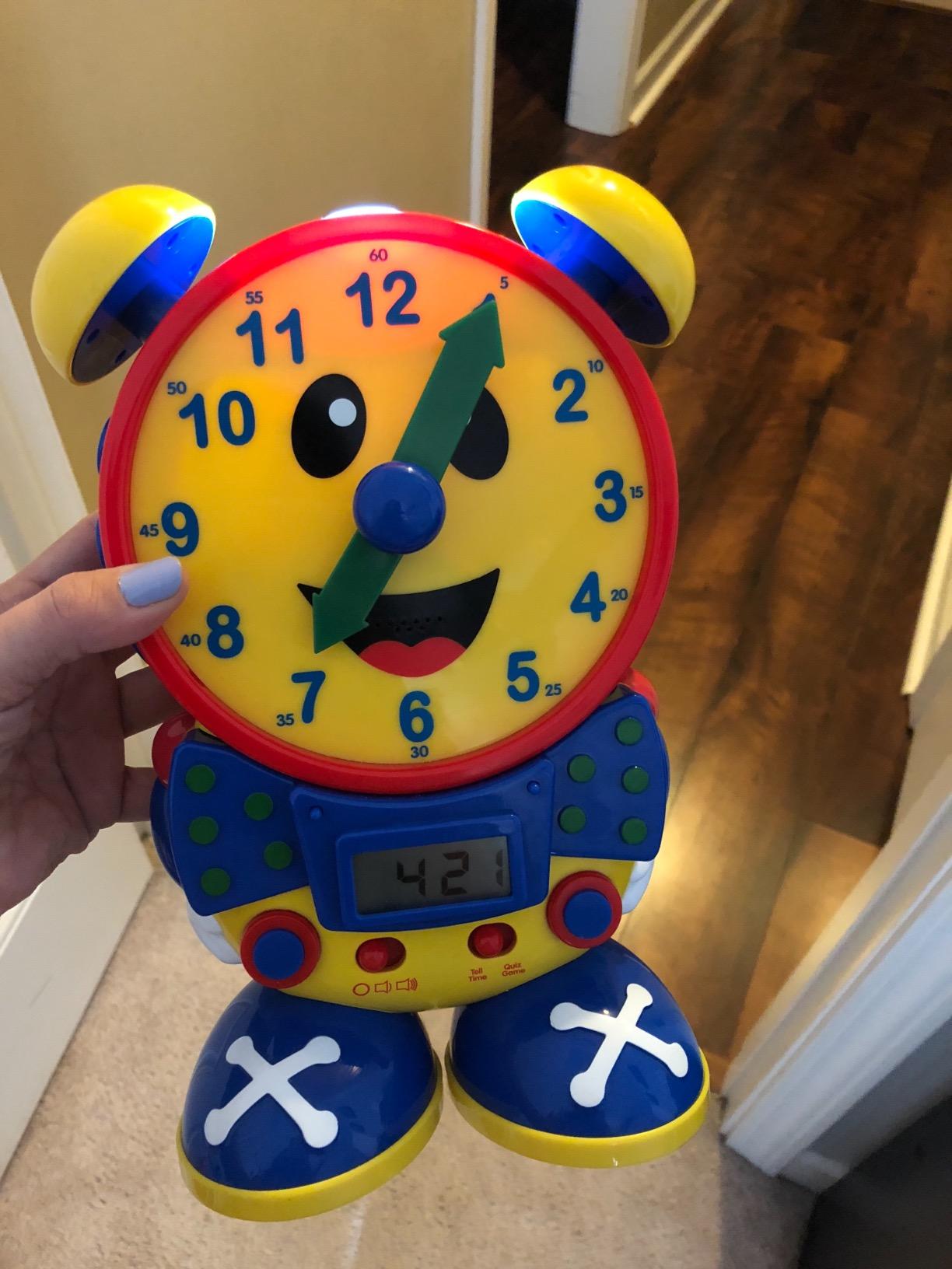 The Learning Journey - Telly Jr. Teaching Time Clock - Primary Color - Telling Time Teaching Clock - Toddler Toys & Gifts for Boys & Girls Ages 3 Years and Up customer photo 1