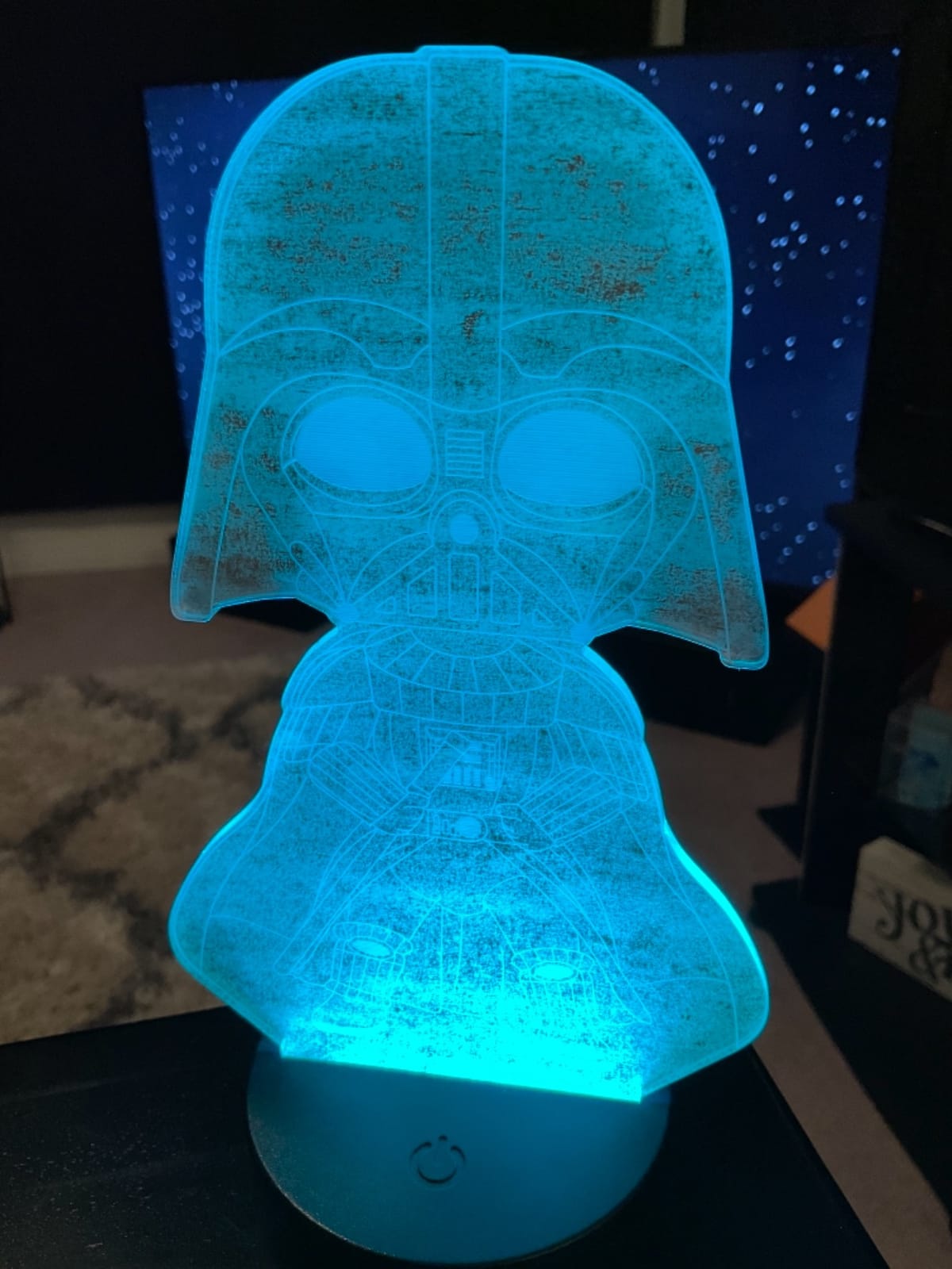 Manco 3 Pattern 3D Illusion Star Wars Night Light for Kids, 16 Color Change Decor Lamp - Star Wars Toys and Gifts Baby Yoda/Darth Vader/Stormtrooper customer photo 1