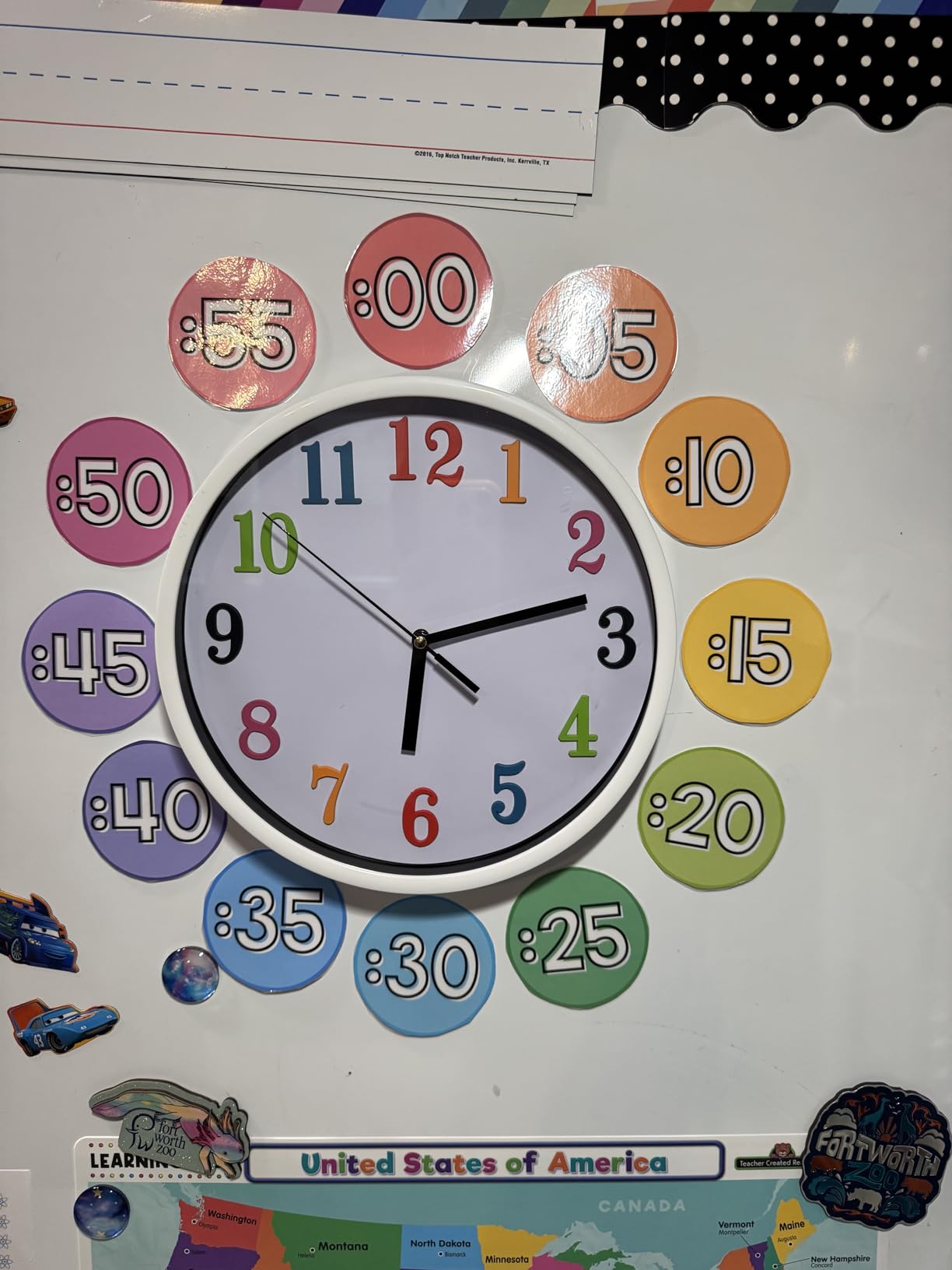 10 Inch Colorful Kid Wall Clock, Silent Non Ticking Quartz Battery Operated Decorative Round Clock for Children Bedroom, Nursery Room, School, Home customer photo 1