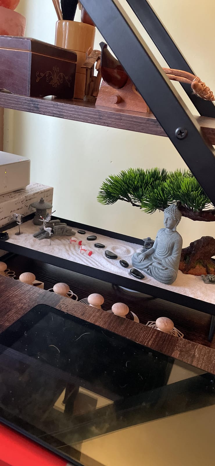 BangBangDa Japanese Meditation-Decoration - Home Office Bonsai Decor for Table Desk - Buddha Rock Sand Tabletop Decor Gifts for Women Man Friends customer photo 1