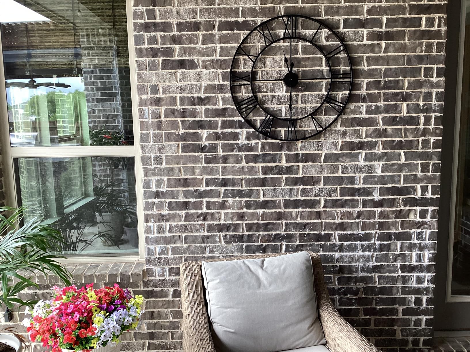 Antique Tower 30 inch Large Roman Numeral Wall Clock, Indoor Outdoor Patio Waterproof Oversized Decorative Contemporary Clock customer photo 2