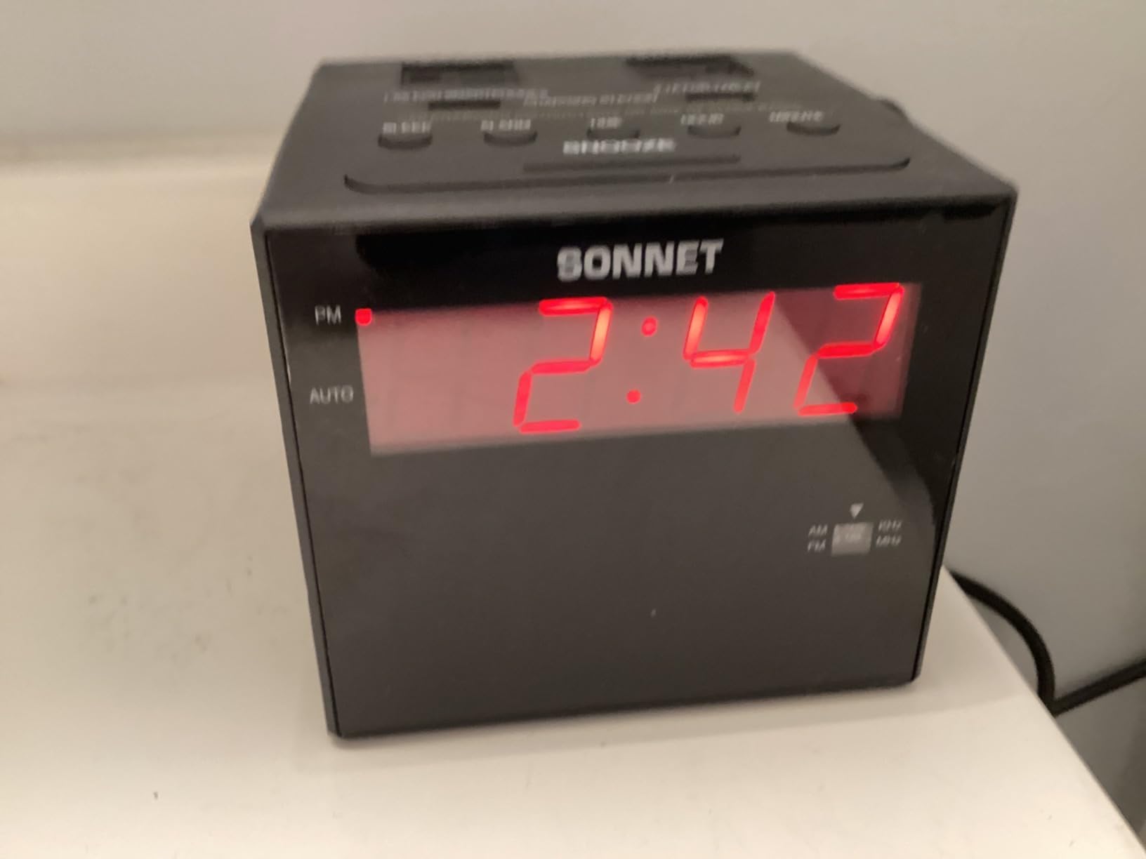 Sonnet Alarm Clock Charging Station, AM FM Radio, Dual USB Charging Ports, Dual AC Outlets, Very Loud Alarm Clock for Heavy Sleepers and The Hearing Impaired for Desk, Bedroom customer photo 1