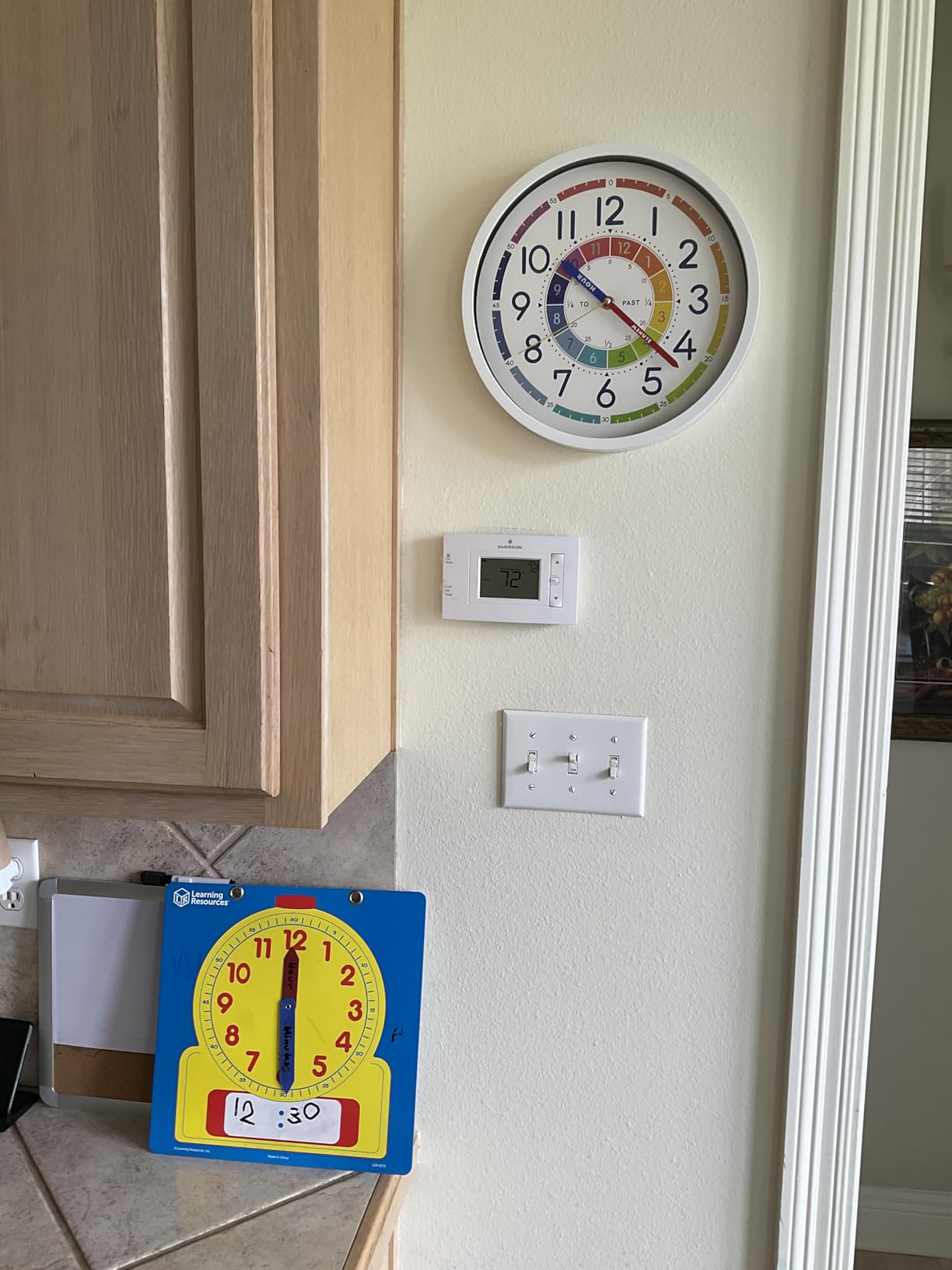 Kid's Wall Clock 12 Inch Silent Wall Clock for Kids Learning Time, Silent Non-Ticking Quartz Decorative Wall Clock for Teacher's Classrooms Or Children's Bedrooms customer photo 2