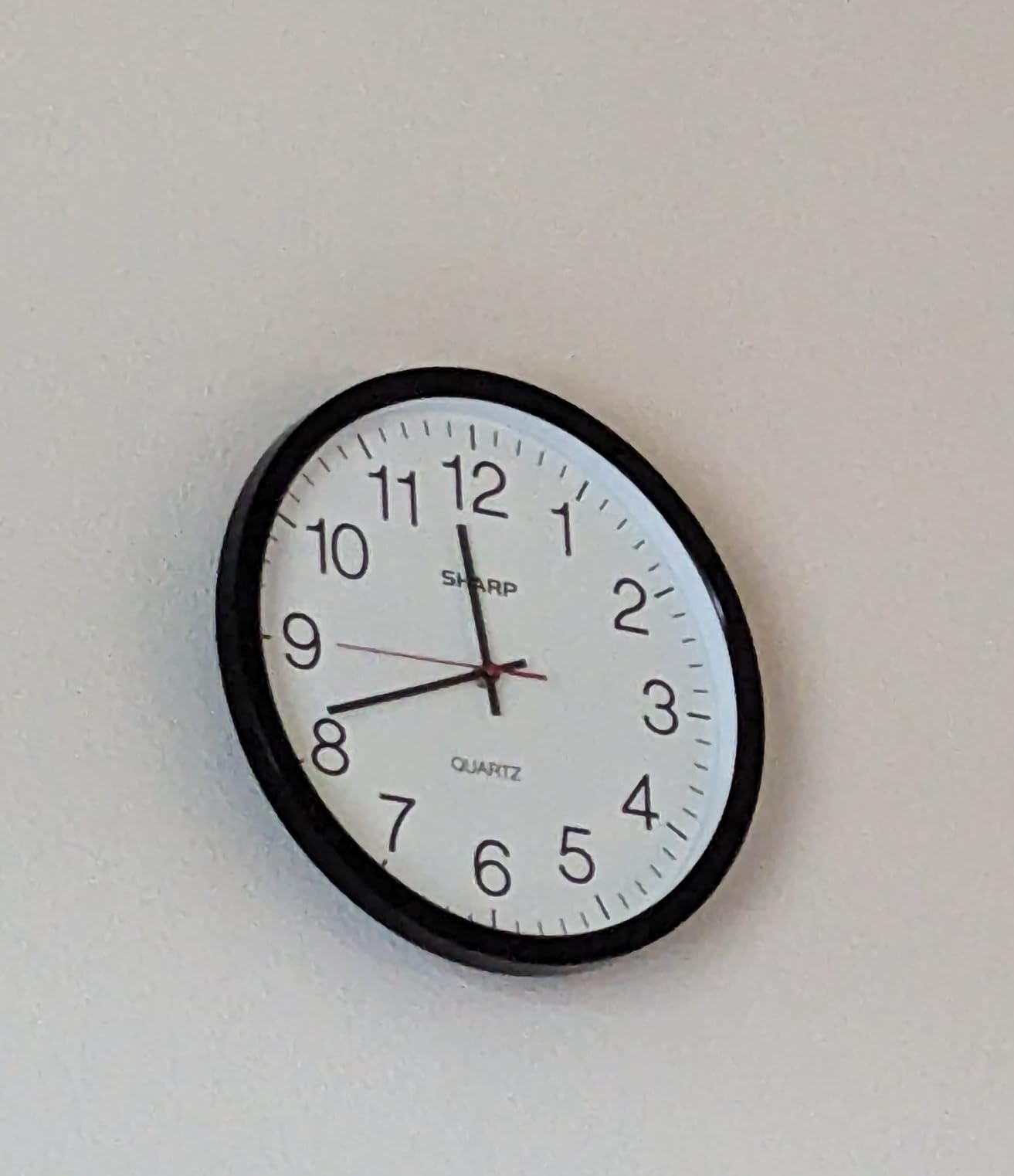Sharp 10-Inch Battery Wall Clock, Silent Non-Ticking, Easy-Read, Silver | Battery operated; Sweep movement; Large round face; Quartz accuracy; Home, kitchen, office or classroom customer photo 1