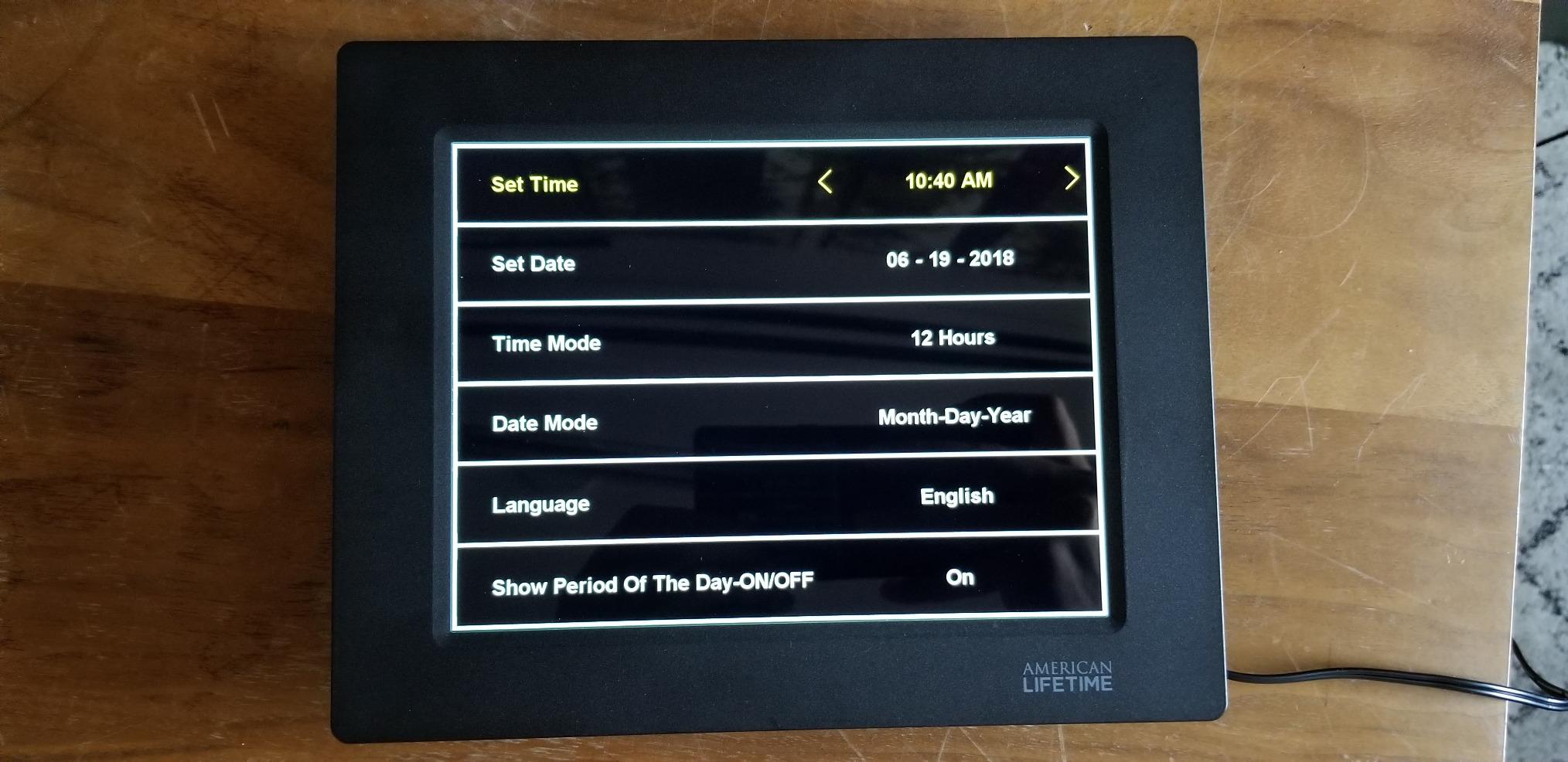 Dementia Digital Clock for Seniors, Large Display with Custom Alarms, Clock with Day & Date for Elderly, Large Number Digital Clock White customer photo 1