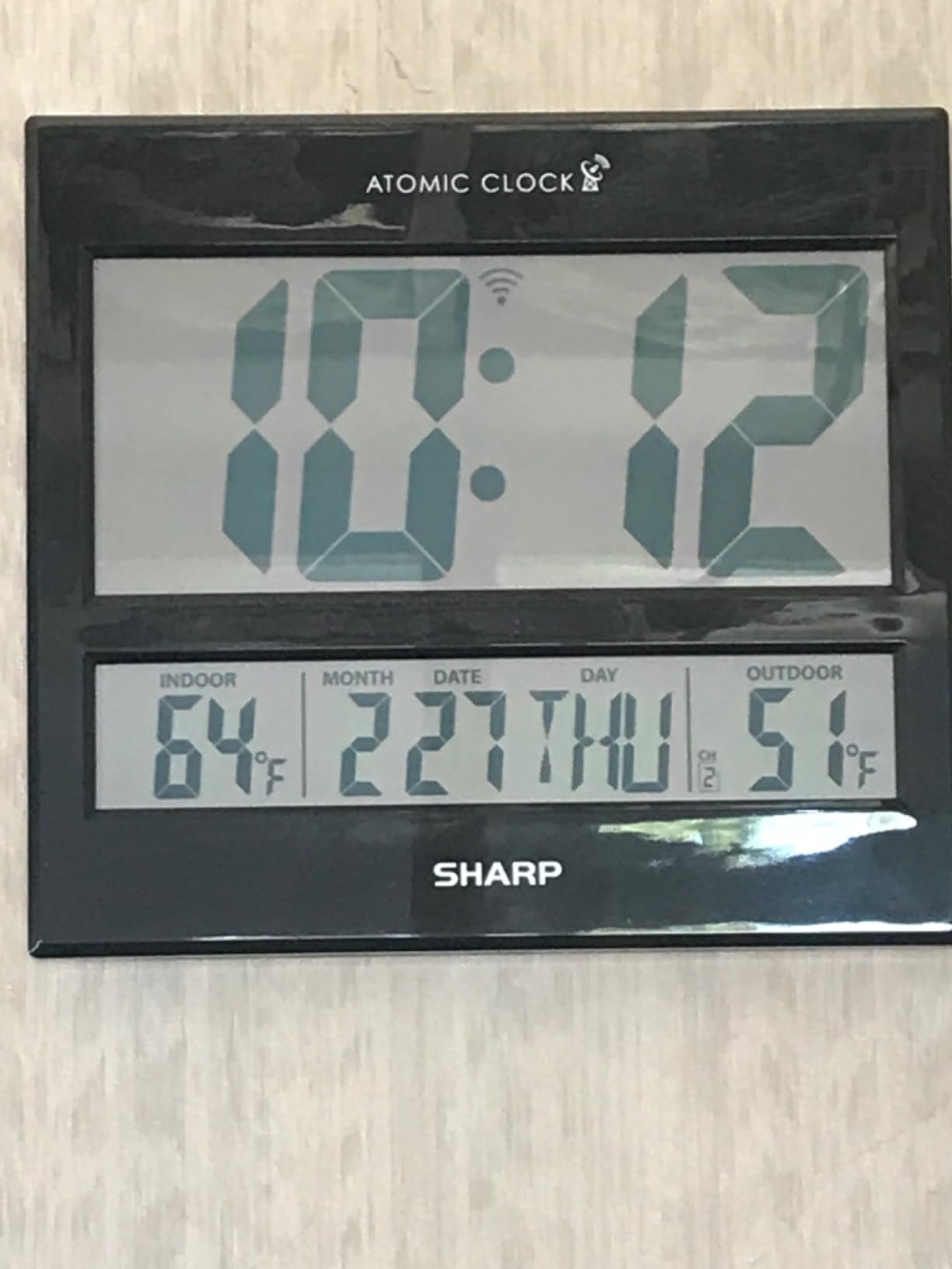 Sharp Atomic Digital Wall Clock, 3