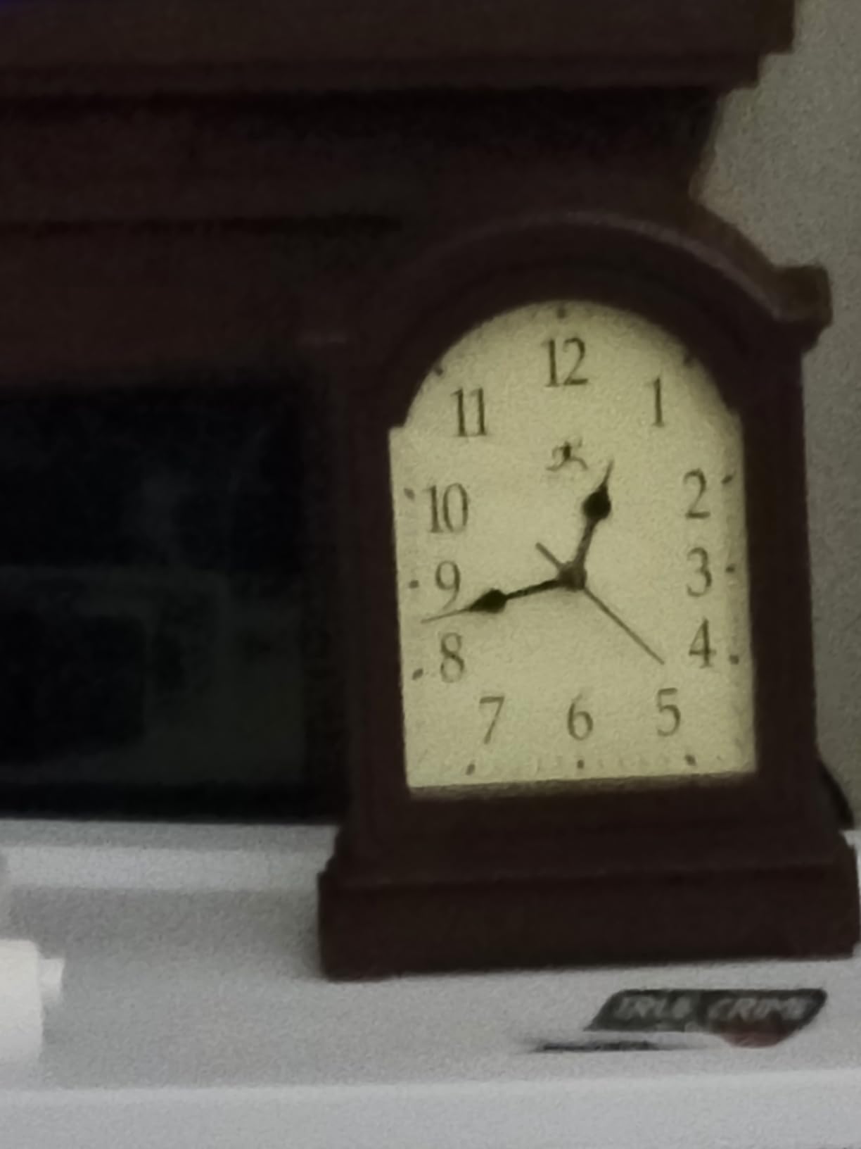Infinity Instruments Brown Antique Grandfather Tabletop Clock 9 x 6 Mantle Tabletop Clock Mini Desktop Table Mantel Decor Vintage Living Room Decor customer photo 1