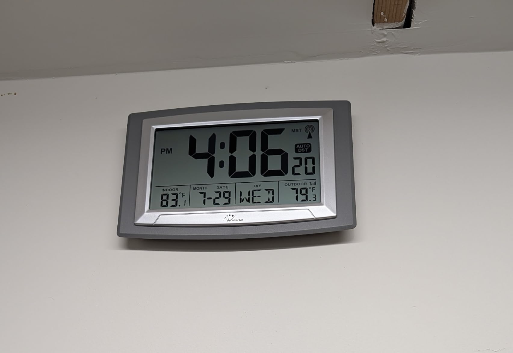 Atomic Clock 12.5 Inch Self-Setting Digital Wall Clock | Indoor/Outdoor Temperature, Battery Operated Wall Clocks or Desk Clocks, Large Display for Classroom, Garage, Office customer photo 1