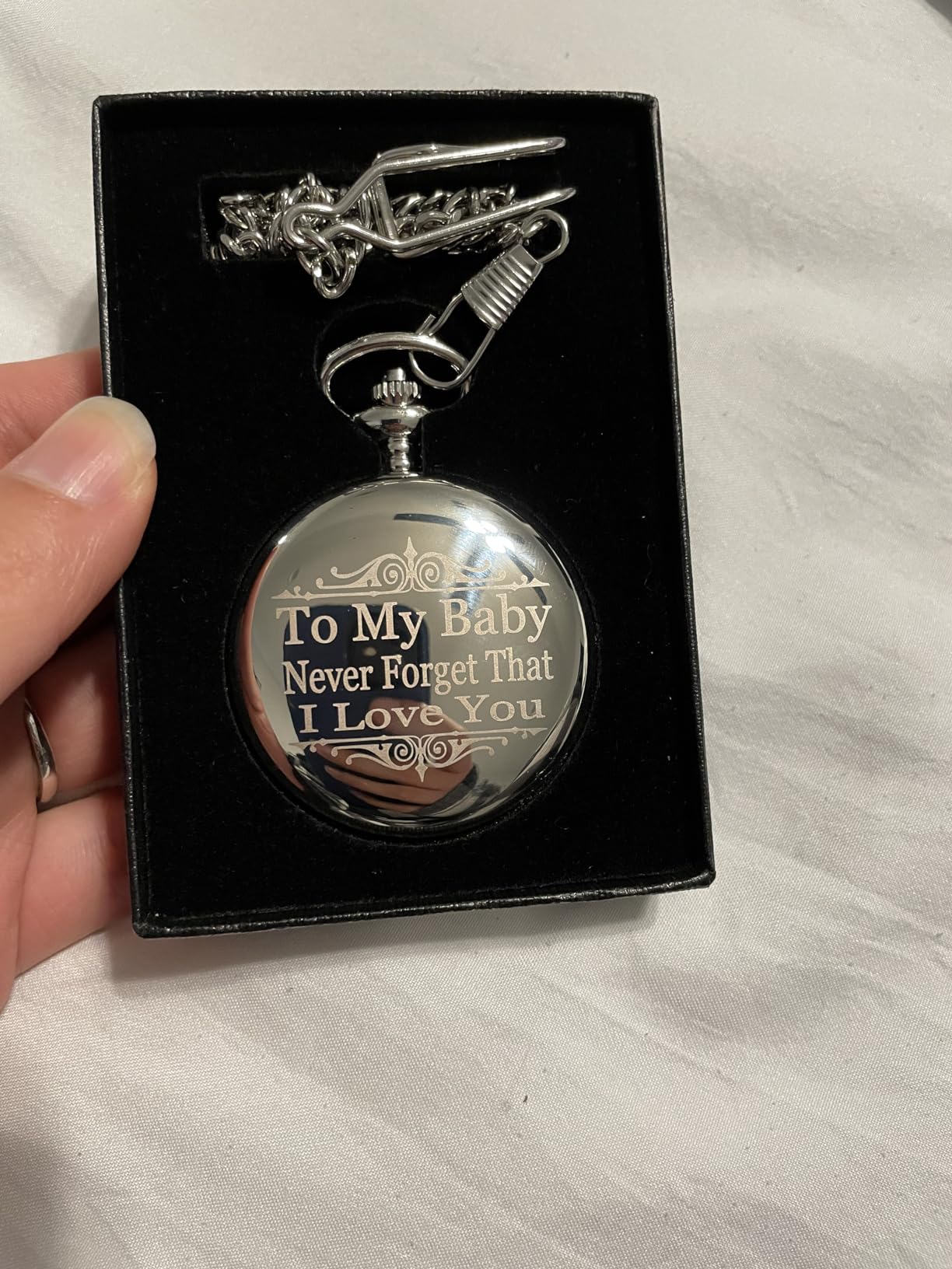 1 Personalized Pocket watch, Vintage style engraved gift. Box included, Stainless chain and engraving is included, Groomsmen, best man gifts for couples and weddings customer photo 1