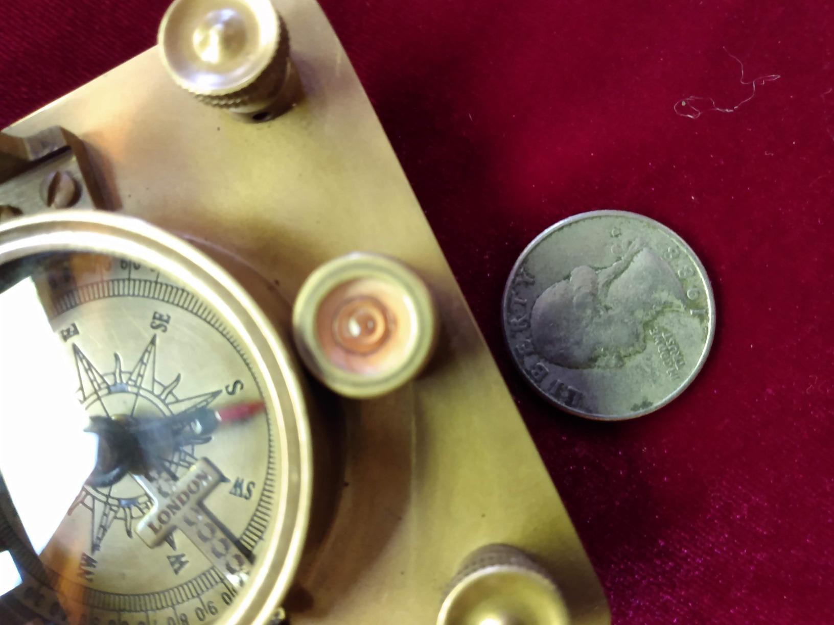 Brass Sundial Compass - Antique Sailing Anniversary Sundial Calibrated Compass Gift with Wooden Box and Chart, Unique Vintage Gift for Him or Her customer photo 1
