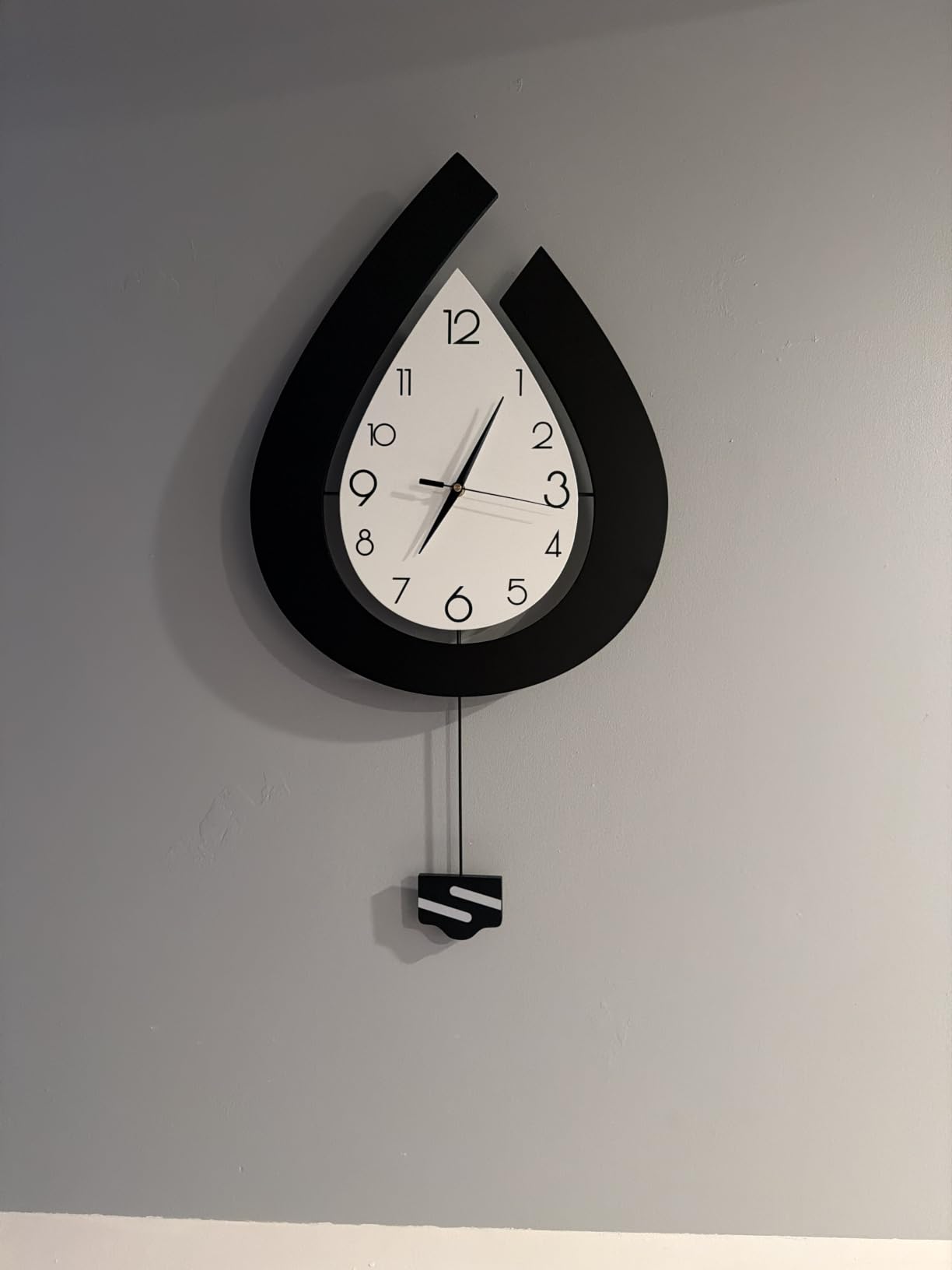 Large Wall Clock for Living Room Decor Big Pendulum Modern Wall Clock Silent Non Ticking Battery Operated 28.7 Inch Clock for Kitchen Bedroom Bathroom Office Indoor Home Decorative customer photo 1