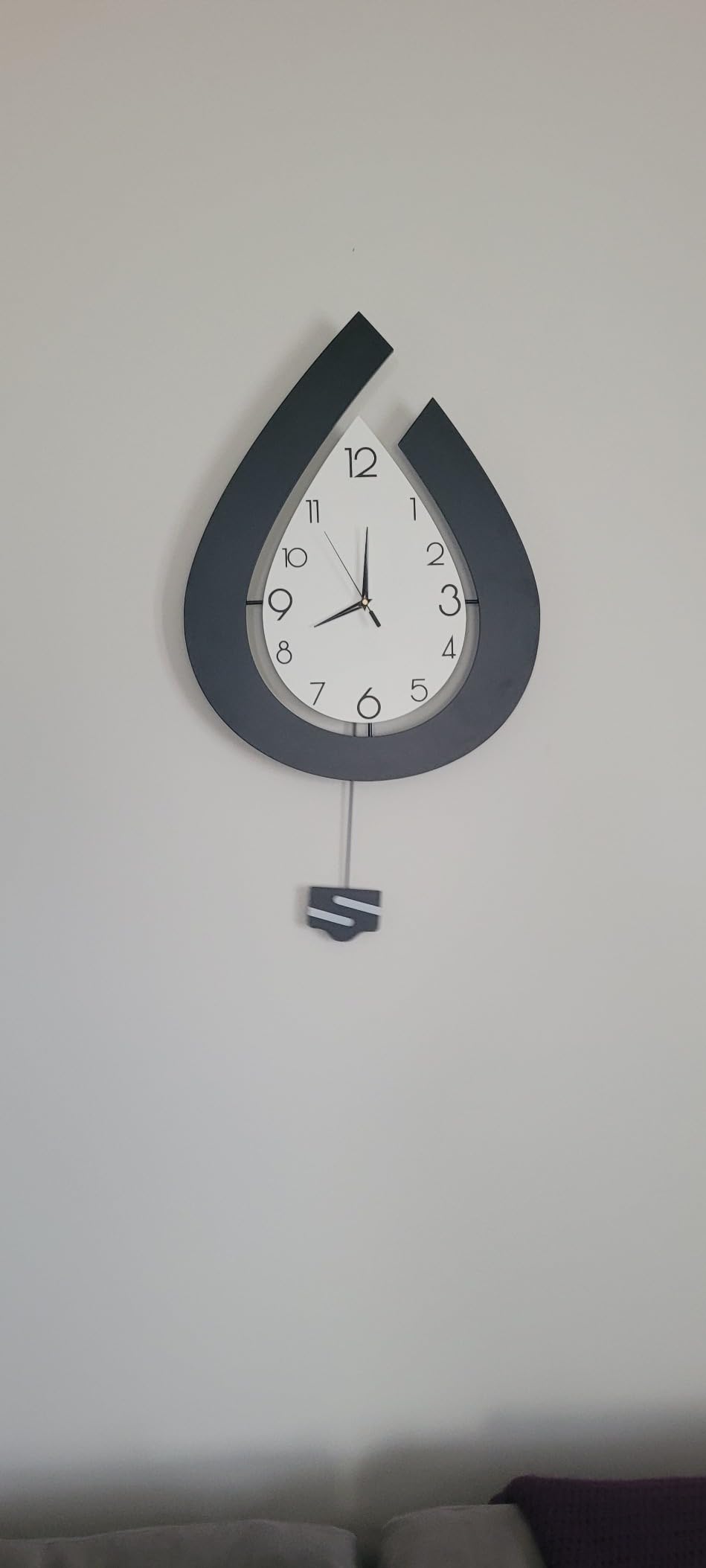 Large Wall Clock for Living Room Decor Big Pendulum Modern Wall Clock Silent Non Ticking Battery Operated 28.7 Inch Clock for Kitchen Bedroom Bathroom Office Indoor Home Decorative customer photo 2