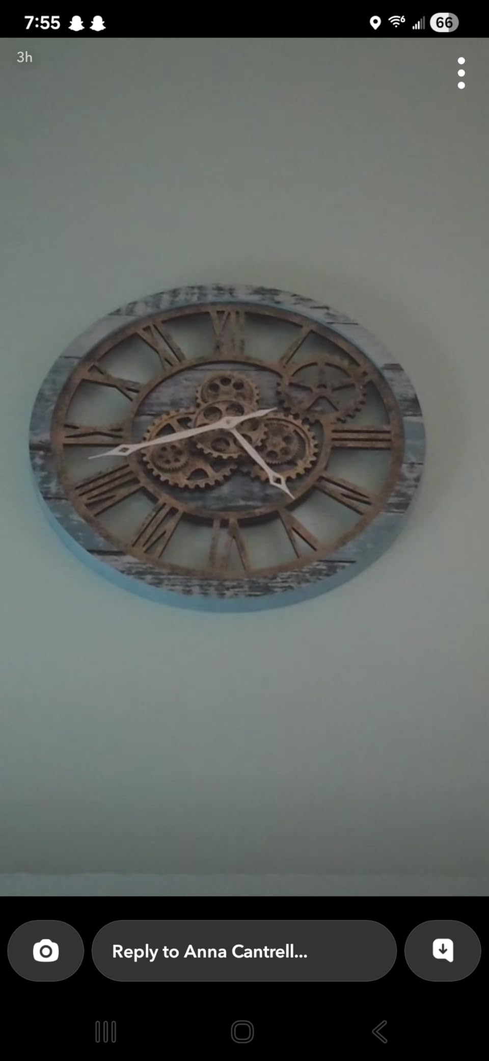 ImprovingLife The Gears Clock The Original Real Moving Gear Wall Clock Vintage Industrial Oversized Rustic Farmhouse (24 inch (60cm), Vintage Aqua Green and Bronze) customer photo 1