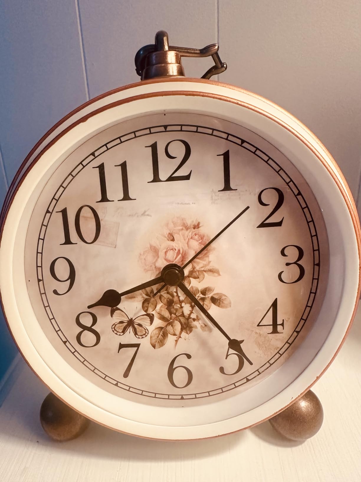 Maxspace Classic Vintage Clock - Elegant and Decorative Analog Clocks, Silent Non-Ticking Clock with Distressed Metal Frame for Office, Living Room or Bedroom customer photo 1