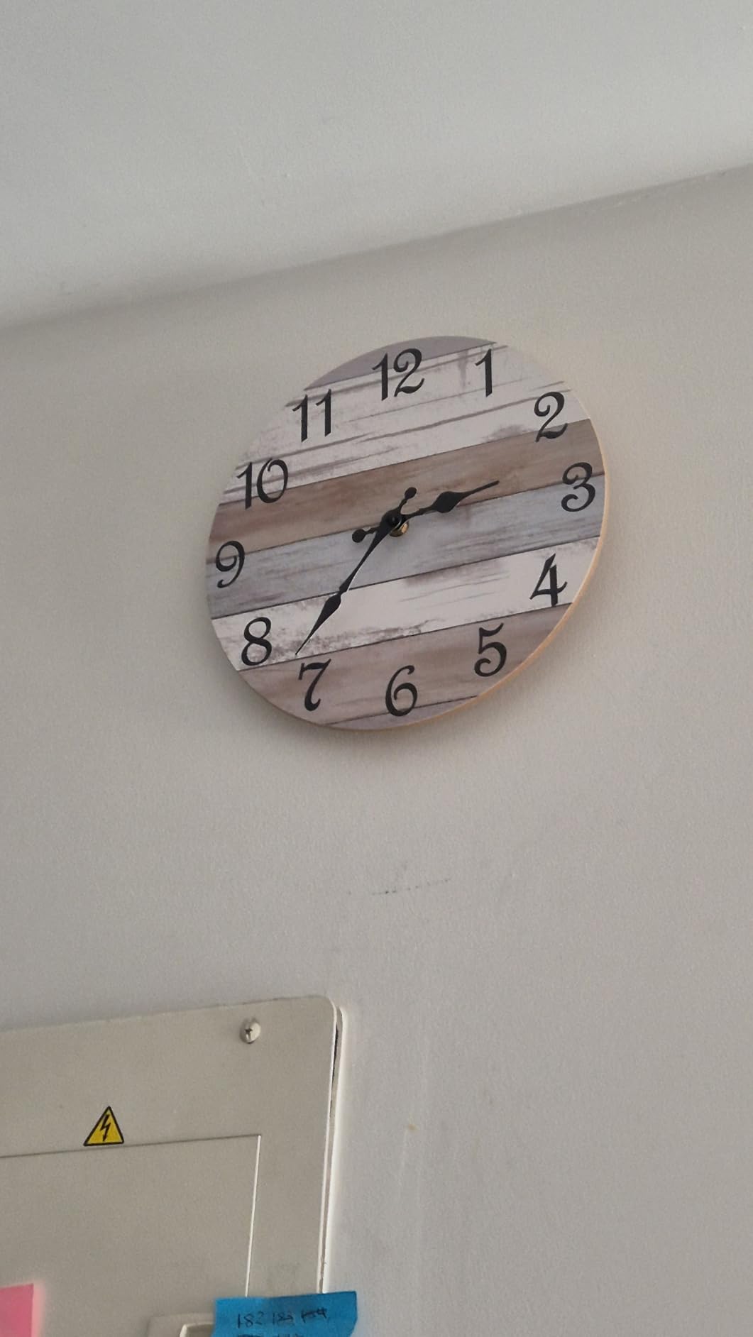 Wall Clock Silent Non-Ticking Battery Operated Rustic Coastal 10