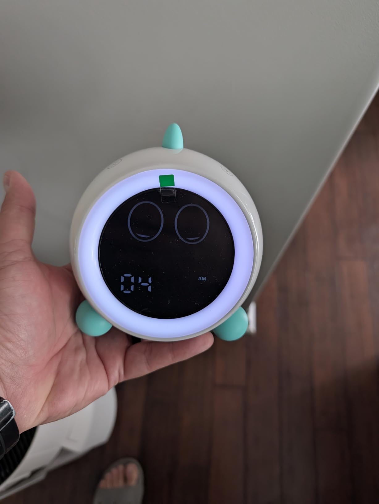 Kids Alarm Clock, Toddler Sleep Training Clock with Night Lights, Sound Machine, Time to Wake Dinosaur Alarm Clock for Children, Gift Ideas for Kids Toddler Boy Girl (Green) customer photo 1