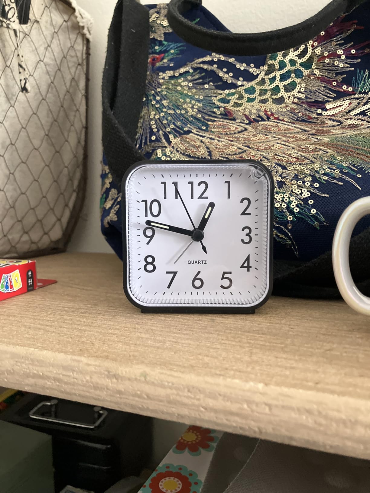 AMIR Analog Alarm Clock, Silent Non Ticking Small Clock, Travel Alarm Clock with Snooze & Light, Ascending Beep Sounds, Battery Operated Loud Alarm Clock for Bedroom, Bedside, Desk (Black) customer photo 1