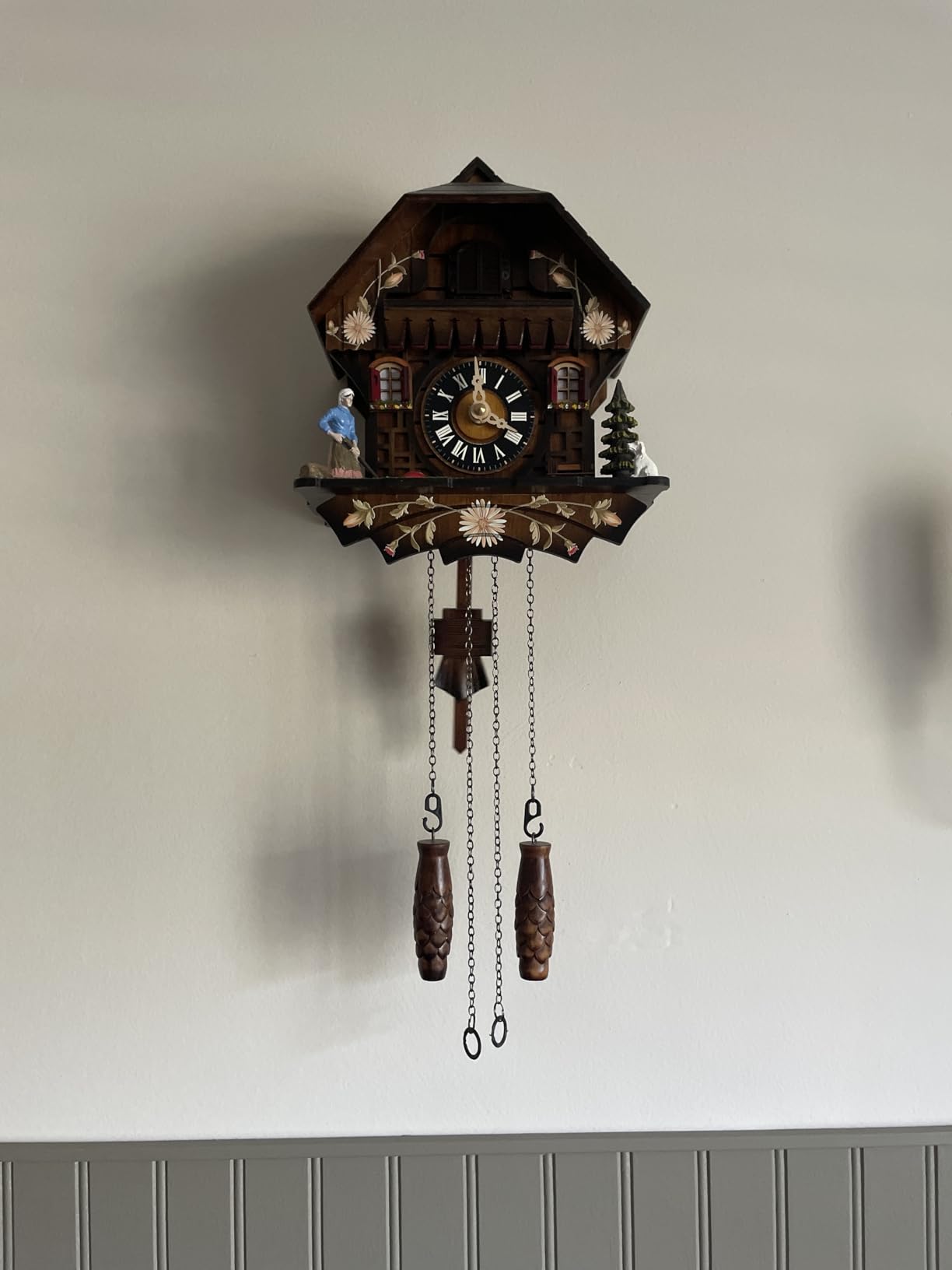 Cuckoo Clock: A Day in the Life of a Busy Mother | Traditional Black Forest Wooden Clock for Wall with Singing Bird, Night Mode and 12 Melodies customer photo 1