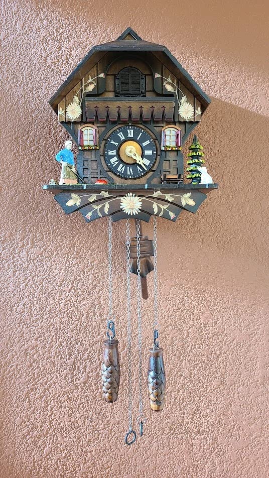 Cuckoo Clock: A Day in the Life of a Busy Mother | Traditional Black Forest Wooden Clock for Wall with Singing Bird, Night Mode and 12 Melodies customer photo 2