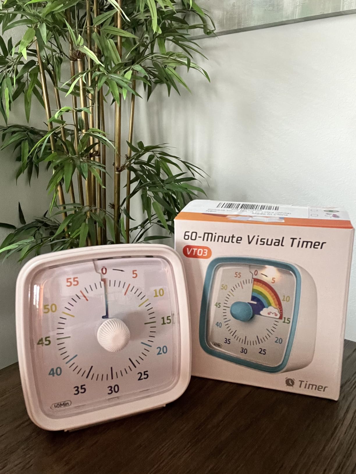 Visual Timer with Night Light, 60 Minute Countdown, Light Blue | 3 Alarm Modes, Mute Flash, for Kids and Adults, Time Management Tool for Classroom, Home, School, and Work customer photo 2