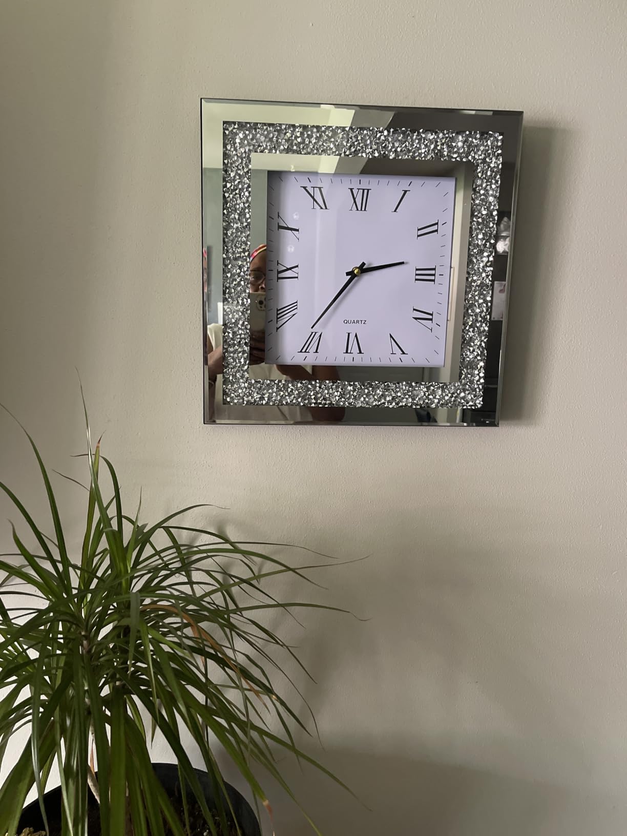 Large Crystal Wall Clock, 15.8