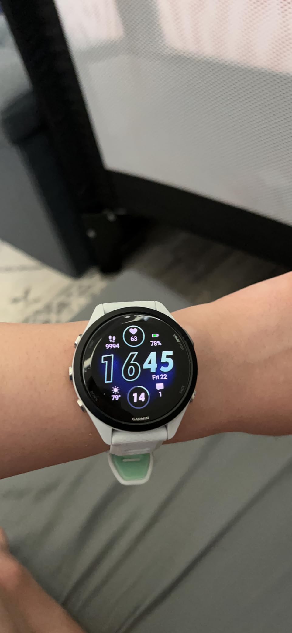 Garmin Forerunner 265, Running Smartwatch, 46mm, Black/Powder Gray customer photo 2