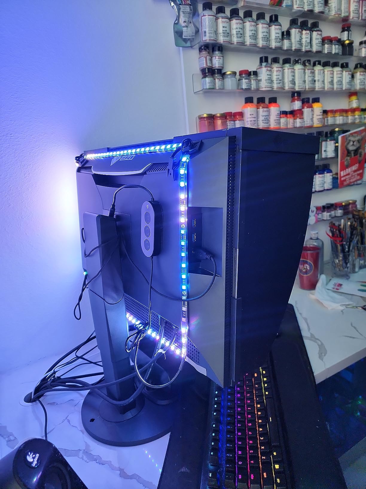 Govee Gaming Light for Monitor G1, RGBIC LED Backlight for 27-34 Inch PC customer photo 1