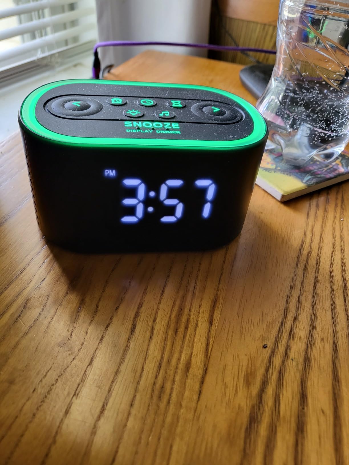 REACHER Digital Alarm Clock & White Noise Sound Machine for Bedroom | 21 soothing sounds, 7 wake-up sounds, 8 color night lights, adjustable volume, sleep timer, memory function for kids, teens customer photo 2