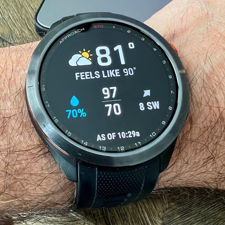 Garmin Approach S70 (Black, 47mm) Golf GPS Smartwatch PlayBetter Bundle - 1.4